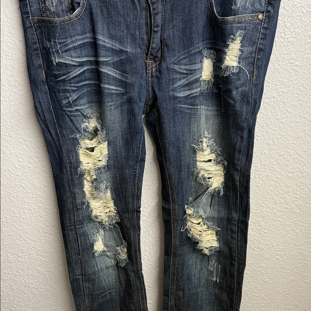 Machine Ripped Denim Pants - Picture 4 of 5